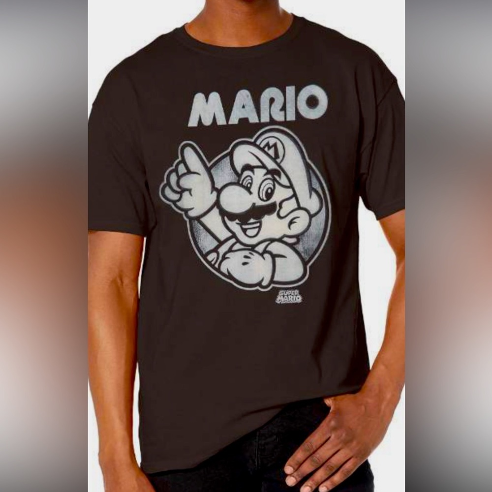 Nintendo Men's So Mario
T-Shirt, Medium, Black